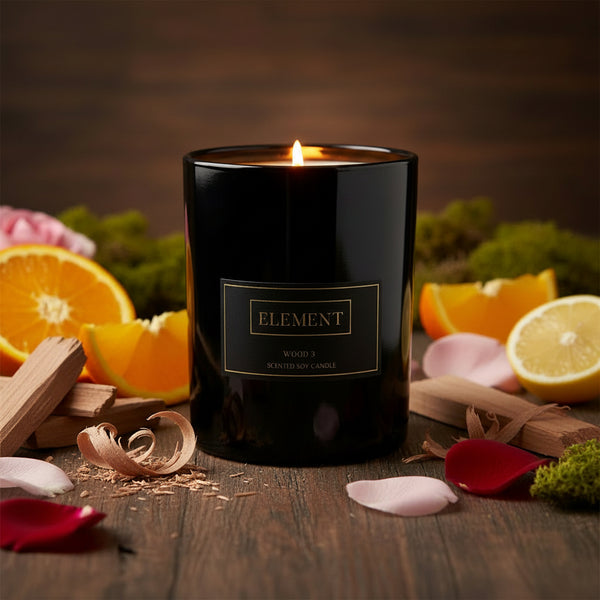 Wood 3 - Scented Soy Candle with notes of Sandalwood, Citrus, Amber