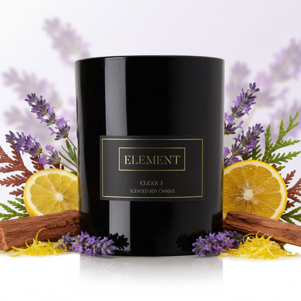 Clean 3 - Scented Soy Candle with notes of Bergamot, Lavender, Cedar