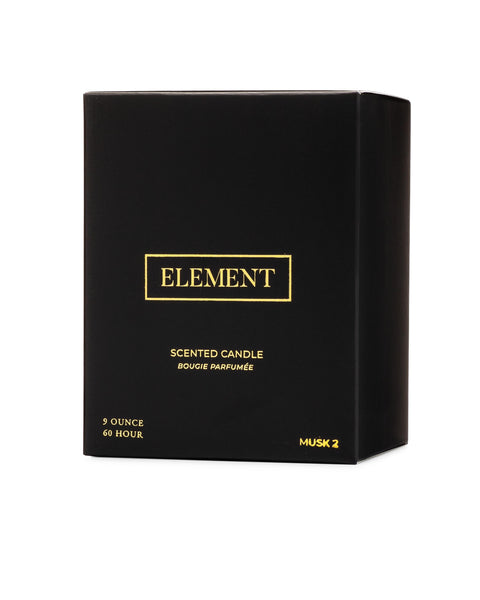 Candle in box. Box reads "Element: Scented candle"